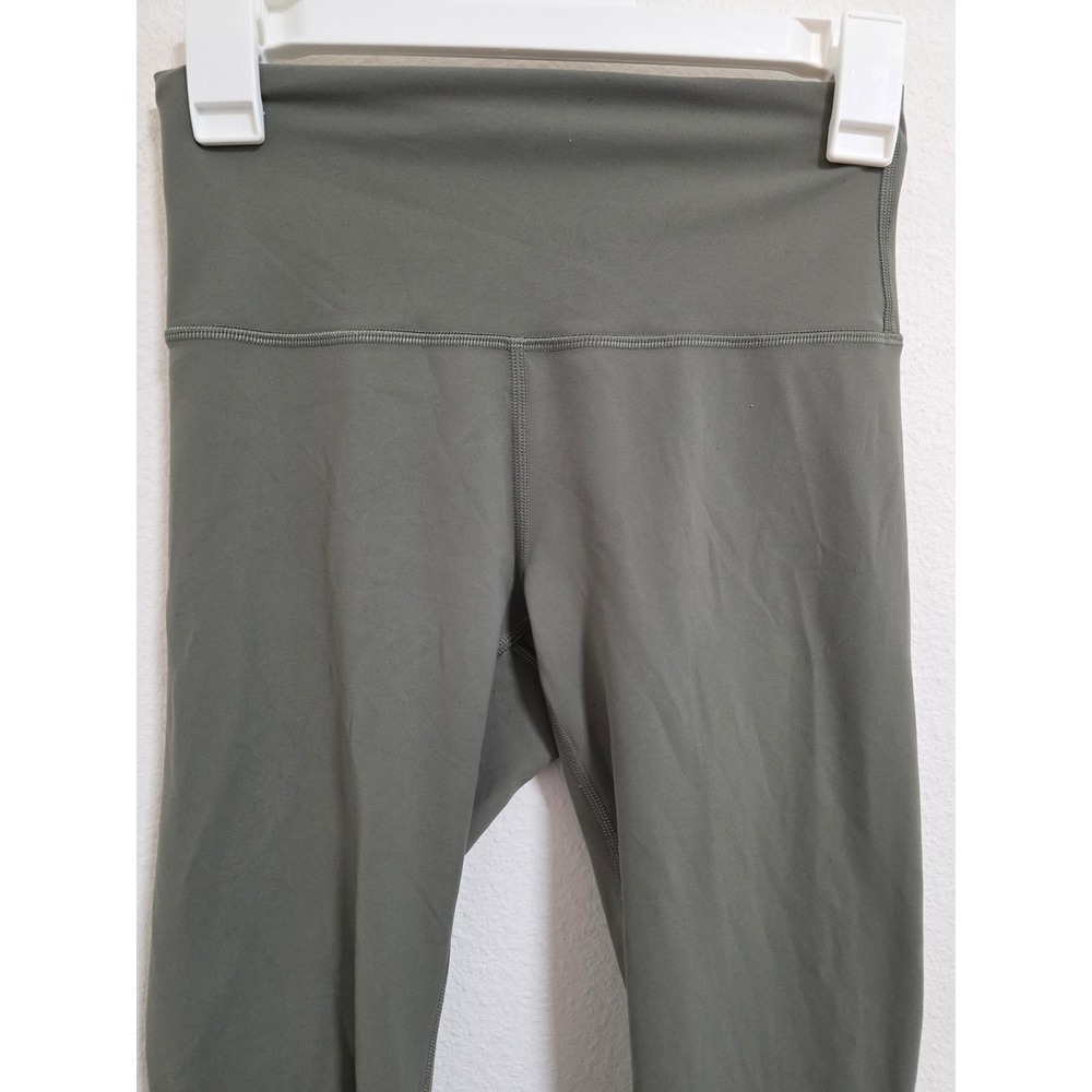 Lululemon Wunder Under High Rise Leggings Olive Green Luxtreme Size 6 - Picture 3 of 6
